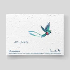 Tarjeta de pésame - Carte de condoléances - "Envol" (Vuelo)