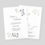 Faire-part mariage ensemencé - Flowers of tenderness - recto-verso