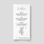 Seeded wedding menu - Intertwining love