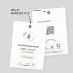 Eco-friendly seeded badges - double-sided recycled paper