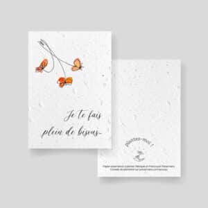 Planting card - Greeting card - Lots of kisses