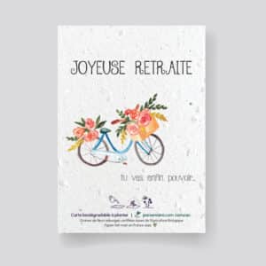 Carte à planter - Joyeuse retraite vélo 1